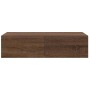 Estante de pared con cajones madera contrachapada roble marrón de , Estantes y estanterías - Ref: Foro24-859974, Precio: 50,0...