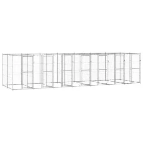 Außenzwinger aus verzinktem Stahl, 16,94 m² von vidaXL, Hundehütten und Zäune - Ref: Foro24-3082287, Preis: 1,00 €, Rabatt: %