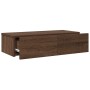 Estante de pared con cajones madera contrachapada roble marrón de , Estantes y estanterías - Ref: Foro24-859974, Precio: 50,0...