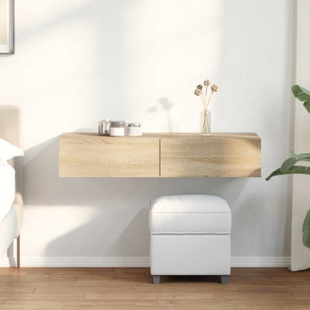 Estante de pared con cajones madera contrachapada roble sonoma by , Shelves and shelves - Ref: Foro24-859988, Price: 69,50 €,...