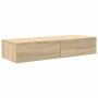 Estante de pared con cajones madera contrachapada roble sonoma by , Shelves and shelves - Ref: Foro24-859988, Price: 69,50 €,...