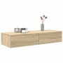 Estante de pared con cajones madera contrachapada roble sonoma by , Shelves and shelves - Ref: Foro24-859988, Price: 69,50 €,...
