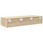Estante de pared con cajones madera contrachapada roble sonoma by , Shelves and shelves - Ref: Foro24-859988, Price: 69,50 €,...