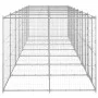 Perrera de exterior de acero galvanizado 16,94 m² de vidaXL, Casetas y cercados para perros - Ref: Foro24-3082287, Precio: 1,...