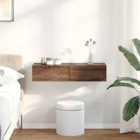 Estante de pared con cajones madera contrachapada roble marrón von , Regale und Regale - Ref: Foro24-859983, Preis: 57,63 €, ...