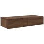 Estante de pared con cajones madera contrachapada roble marrón de , Estantes y estanterías - Ref: Foro24-859983, Precio: 57,6...