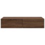 Estante de pared con cajones madera contrachapada roble marrón de , Estantes y estanterías - Ref: Foro24-859983, Precio: 57,6...