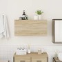 Mueble de pared baño madera ingeniería roble sonoma 80x25x40 cm by , bathroom vanities - Ref: Foro24-860087, Price: 62,97 €, ...