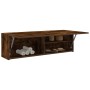 Mueble pared baño madera ingeniería roble ahumado 100x25x30cm by , bathroom vanities - Ref: Foro24-860098, Price: 55,53 €, Di...