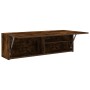 Mueble pared baño madera ingeniería roble ahumado 100x25x30cm by , bathroom vanities - Ref: Foro24-860098, Price: 55,53 €, Di...
