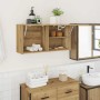 Mueble de pared baño madera ingeniería roble artisan 80x25x40cm