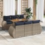 Set de sofás de jardín 7 pzas con cojines ratán sintético gris by , Garden sets - Ref: Foro24-3327225, Price: 604,38 €, Disco...