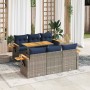 Set de sofás de jardín 7 pzas con cojines ratán sintético gris by , Garden sets - Ref: Foro24-3327561, Price: 582,13 €, Disco...