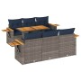Set de sofás de jardín 7 pzas con cojines ratán sintético gris by , Garden sets - Ref: Foro24-3327561, Price: 582,13 €, Disco...