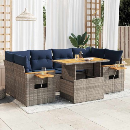 Set de sofás de jardín 7 pzas con cojines ratán sintético gris | Foro24.es | Tu tienda online para hogar, jardín y más Foro24.es
