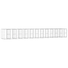 Outdoor galvanized steel dog kennel 29.04 m² by vidaXL, Dog kennels and fences - Ref: Foro24-3082292, Price: 1,00 €, Discount: %