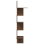 Estantería de pared esquina madera marrón roble 32x32x127,5cm de , Estantes y estanterías - Ref: Foro24-860523, Precio: 37,34...