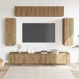 Mueble para TV de pared madera contrachapada artesanal 6 piezas de , Muebles TV - Ref: Foro24-3329002, Precio: 323,97 €, Desc...
