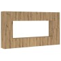 Mueble para TV de pared madera contrachapada artesanal 8 piezas | Foro24.es | Tu tienda online para hogar, jardín y más Foro24.es
