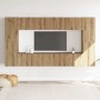 Mueble para TV de pared madera contrachapada artesanal 8 piezas | Foro24.es | Tu tienda online para hogar, jardín y más Foro24.es