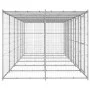 Galvanized steel outdoor kennel with roof 14.52 m² by vidaXL, Dog kennels and fences - Ref: Foro24-3082275, Price: 996,53 €, ...