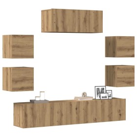 Mueble para TV de pared madera contrachapada artesanal 7 piezas von , TV-Möbel - Ref: Foro24-3329014, Preis: 228,87 €, Rabatt: %