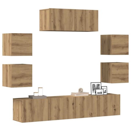 Mueble para TV de pared madera contrachapada artesanal 7 piezas von , TV-Möbel - Ref: Foro24-3329014, Preis: 228,87 €, Rabatt: %