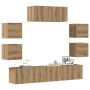 Mueble para TV de pared madera contrachapada artesanal 7 piezas von , TV-Möbel - Ref: Foro24-3329014, Preis: 228,87 €, Rabatt: %