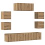 Mueble para TV de pared madera contrachapada artesanal 7 piezas von , TV-Möbel - Ref: Foro24-3329014, Preis: 228,87 €, Rabatt: %