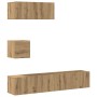 Mueble para TV de pared madera contrachapada artesanal 4 piezas von , TV-Möbel - Ref: Foro24-3329220, Preis: 145,35 €, Rabatt: %