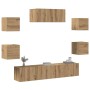 Mueble para TV de pared 7 piezas roble artesanal von , TV-Möbel - Ref: Foro24-3329208, Preis: 200,69 €, Rabatt: %