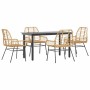 Juego de comedor jardín 5 piezas ratán sintético marrón von , Gartensets - Ref: Foro24-3334543, Preis: 367,24 €, Rabatt: %