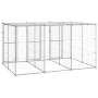 Outdoor steel kennel with roof 7.26 m² by vidaXL, Dog kennels and fences - Ref: Foro24-3082272, Price: 508,82 €, Discount: %