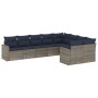 Set de sofás de jardín 9 pzas con cojines ratán sintético gris de , Conjuntos de jardín - Ref: Foro24-3219431, Precio: 671,95 €