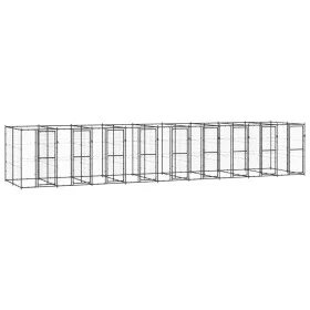 Hundezwinger aus Stahl für den Außenbereich 21,78 m² (21,78 sqm) von vidaXL, Hundehütten und Zäune - Ref: Foro24-3082267, Pre...