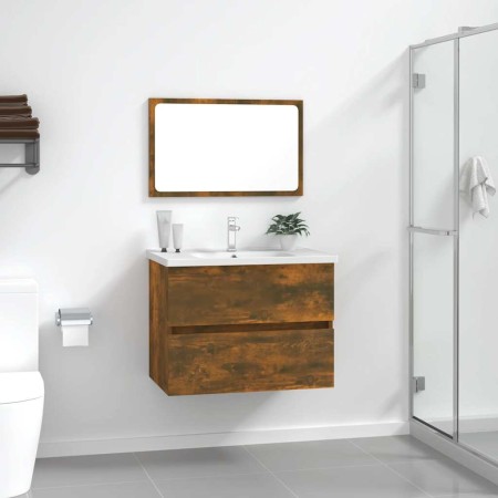 Set de muebles baño 2 pzas madera contrachapada roble ahumado von , Badezimmermöbel - Ref: Foro24-815735, Preis: 79,52 €, Rab...
