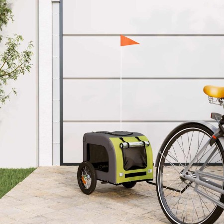 Remolque de bicicleta mascotas hierro tela Oxford verde gris von , Kinderwagen für Haustiere - Ref: Foro24-93829, Preis: 94,1...