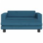 Sofá para niños con reposapiés terciopelo azul 100x50x30 cm by , Baby and Toddler Furniture - Ref: Foro24-3196407, Price: 147...