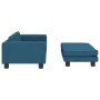 Sofá para niños con reposapiés terciopelo azul 100x50x30 cm by , Baby and Toddler Furniture - Ref: Foro24-3196407, Price: 147...