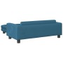 Sofá para niños con reposapiés terciopelo azul 100x50x30 cm by , Baby and Toddler Furniture - Ref: Foro24-3196407, Price: 147...