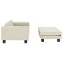 Sofá para niños con reposapiés terciopelo crema 100x50x30 cm by , Baby and Toddler Furniture - Ref: Foro24-3196413, Price: 14...