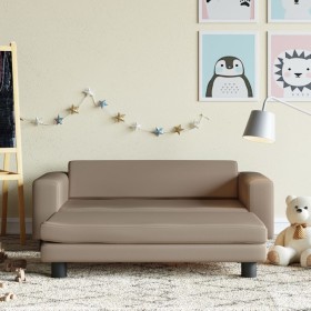 Sofá niños y reposapiés cuero sintético capuchino 100x50x30 cm von , Baby- und Kleinkindmöbel - Ref: Foro24-3196418, Preis: 1...