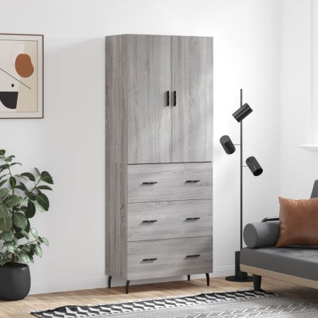 Aparador alto madera contrachapada gris sonoma 69,5x34x180 cm by , Sideboards - Ref: Foro24-3195865, Price: 164,06 €, Discoun...