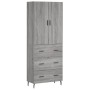 Aparador alto madera contrachapada gris sonoma 69,5x34x180 cm by , Sideboards - Ref: Foro24-3195865, Price: 164,06 €, Discoun...