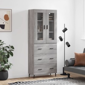Aparador alto madera contrachapada gris sonoma 69,5x34x180 cm von , Sideboards - Ref: Foro24-3198423, Preis: 175,21 €, Rabatt: %