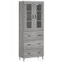 Aparador alto madera contrachapada gris sonoma 69,5x34x180 cm by , Sideboards - Ref: Foro24-3198423, Price: 175,21 €, Discoun...