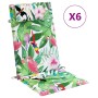 Cojines de silla con respaldo alto 6 uds tela Oxford multicolor by , Cushions for chairs and sofas - Ref: Foro24-361927, Pric...