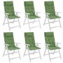 Cojines silla respaldo alto 6 uds tela Oxford estampado hojas von , Kissen für Stühle und Sofas - Ref: Foro24-361933, Preis: ...