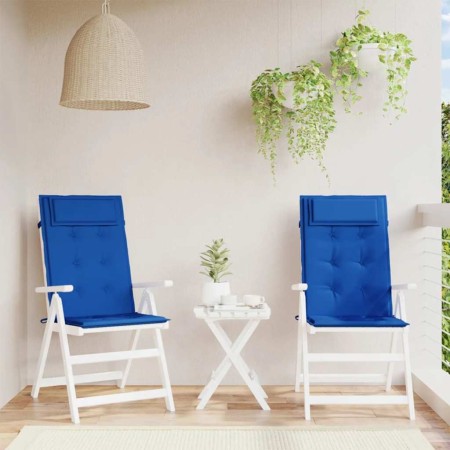 Cojines de silla respaldo alto 2 uds tela Oxford azul klein by , Cushions for chairs and sofas - Ref: Foro24-361904, Price: 3...