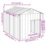 Caseta perros con tejado acero galvanizado gris 117x153x123 cm by , Dog kennels - Ref: Foro24-172348, Price: 175,05 €, Discou...
